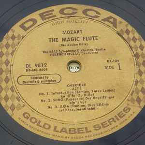 Mozart ‎– The Magic Flute Fricsay Decca Gold DX-134 3 lp Box USA 50’s