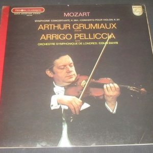 Mozart Violin Concerto / Concertante Grumiaux Pelliccia Davis Philips lp