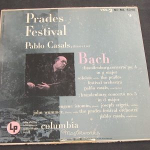 Pablo Casals Prades Festival Bach Brandenburg lp Columbia Blue label ML 4346