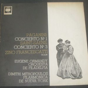 Paganini / Saint-Saens Violin Concerto Francescatti Ormandy Mitropoulos CBS LP