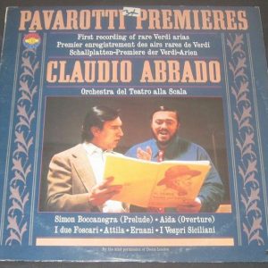 Pavarotti Premieres Verdi Aidas  Claudio Abbado CBS 74037 lp