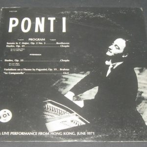 Ponti – Beethoven Chopin Brahms Liszt Live from Hong Kong 1971 VOX P 517.120 lp