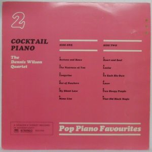 Pop Piano Favorites Vol. 2 – The Dennis Wilson Quartet – Cocktail Piano LP RCA