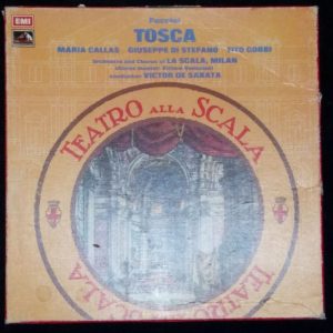 Puccini Tosca Callas , Di Stefano , Gobbi , De Sabata EMI HMV  SLS 825 2 LP Box