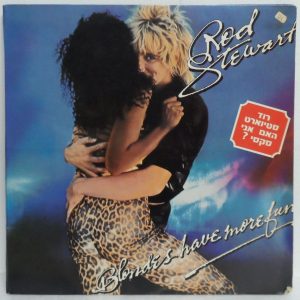 Rod Stewart – Blondes Have More Fun LP GTFLD RARE Israel Pressing Hebrew title