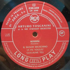 Rossini – Six Overtures Arturo Toscanini / N.B.C. Symphony Orchestra RCA 630.439