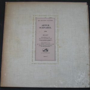 SCHNABEL Mozart  Piano Concertos No 21 & 27 Sargent Barbirolli  HMV colh lp 58′