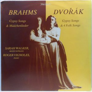 Sarah Walker / Roger Vignoles – BRAHMS & DVORAK Gypsy Songs LP Merifian E77042