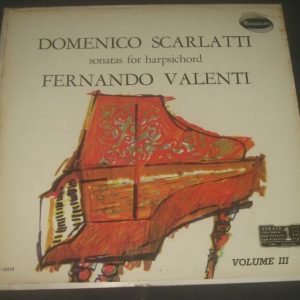 Scarlatti Sonatas for harpsichord / Fernando Valenti Westminster XWN 18330 LP