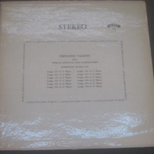 Scarlatti Twelve Sonatas For Harpsichord Fernando Valenti MHS 555 LP EX