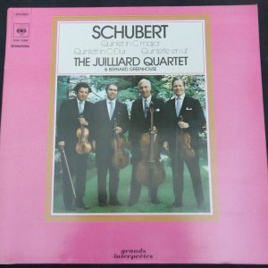 Schubert – Quintet In C Major  Juilliard Quartet  Greenhouse  CBS ‎ 76268 lp EX
