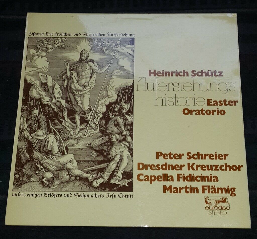 Schutz ‎- Auferstehungs Historie / Easter Oratorio Peter Schreier Eurodisc LP EX