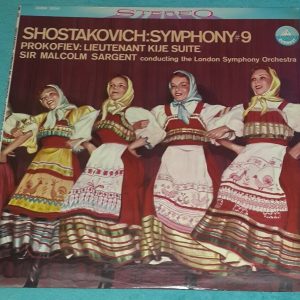 Shostakovich ‎Symphony 9  Prokofiev‎ Lieutenant Kije Suite Sargent Everet LP EX