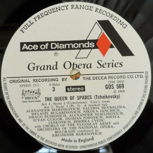 Tchaikovsky – The Queen of Spades Baranovich Decca ‎GOS 568-70   3 lp Box ex