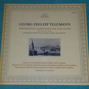 Telemann – Wassermusik  Suite Nr. 6 Konzert Nr. 3 Wenzinger Archiv LP EX