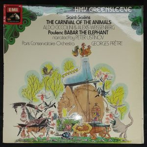The Carnival Of The Animals Saint-Saens ‎-  Poulenc Pretre Ustinov HMV LP EX