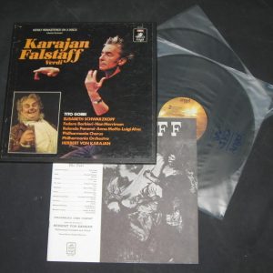 VERDI FALSTAFF Schwarzkopf ,  Gobbi , Karajan . Angel 2 lp Box