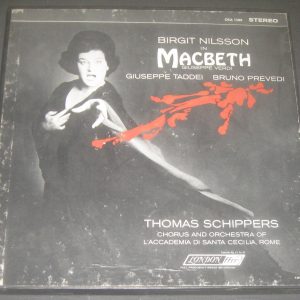 VERDI Macbeth  Nilsson / Taddei / Prevedi Schippers London OSA 1380  3 LP Box