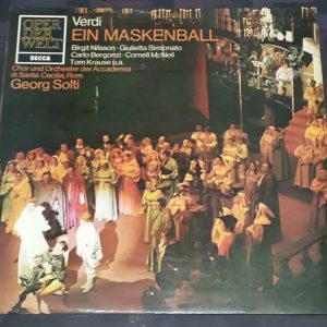 Verdi ‎- Arias and scenes from a masquerade ball Solti  Decca 6.41563 lp EX