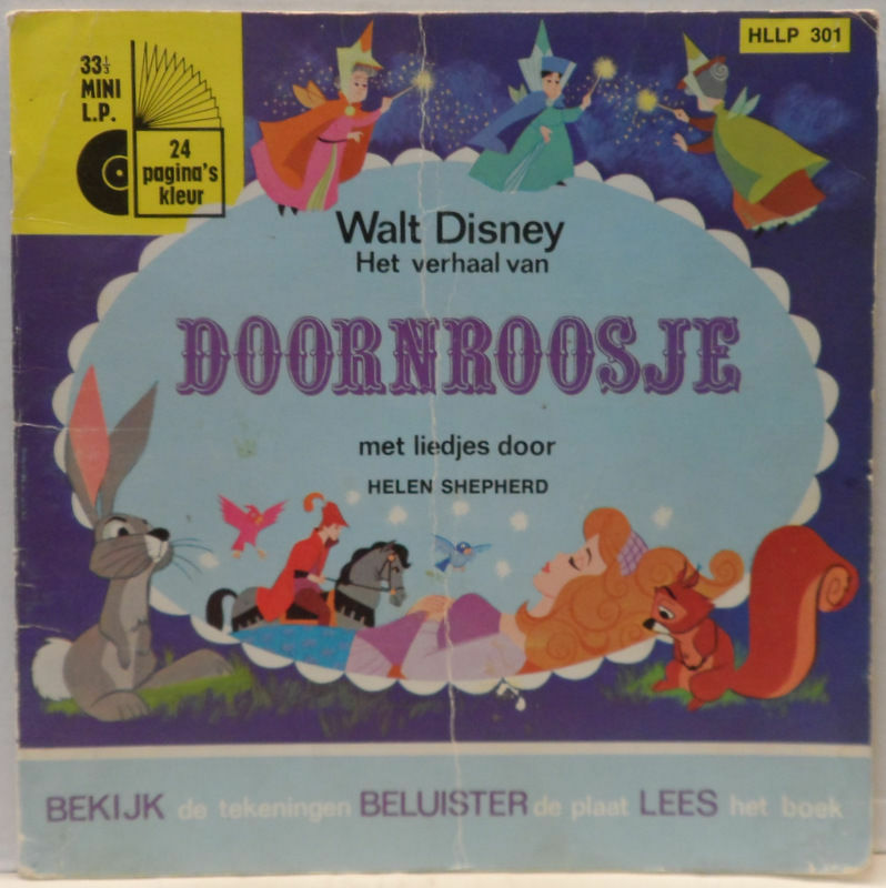 Walt Disney – Doornroosje Sleeping Beauty 7″ EP + Book Children’s Netherlands