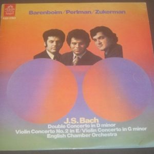BACH – Double Concerto / Violin Perlman / Zukerman / Barenboim Angel ASD 2783 LP