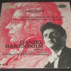 BARENBOIM / SOMOGYI  – Mozart Piano Concerto / Sonata   WESTMINSTER  lp
