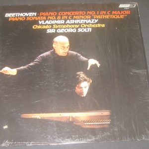 BEETHOVEN Piano Concerto / Sonata Ashkenazy / Solti London ffrr CS 6853 LP EX
