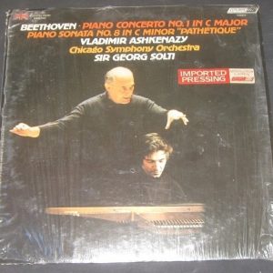 BEETHOVEN Piano Concerto / Sonata Ashkenazy / Solti London ffrr CS 6853 lp EX