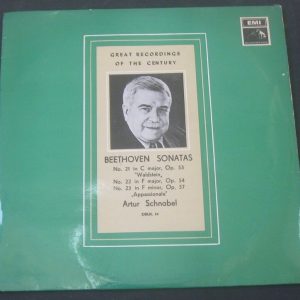 BEETHOVEN Piano Sonatas No. 21-23 Artur Schnabel HMV Angel COLH 59 LP