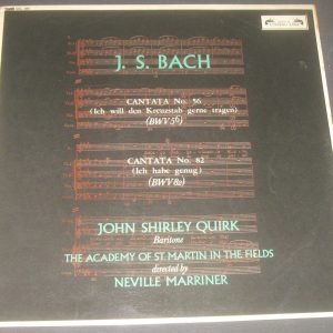 Bach : Cantata no. 56 & 82 Shirley-Quirk Marriner L’Oiseau-Lyre SOL 280 LP EX