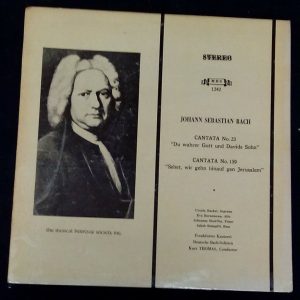 Bach Cantatas No. 23 / 159 Kurt Thomas  MHS 1242 USA LP