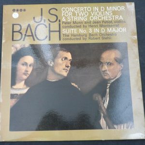 Bach – Double Violin Concerto / Suite No. 3 Stehli SAGA XID 5252 lp ED1 1965 EX