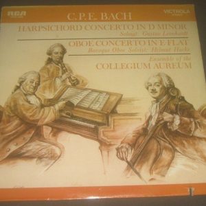 Bach Harpsichord / Oboe Concertos Leonhardt Hucke Collegium Aureum RCA LP EX