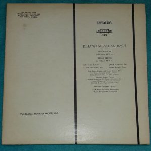 Bach – Magnificat  / Missa Brevis  Ristenpart   MHS 699 LP EX
