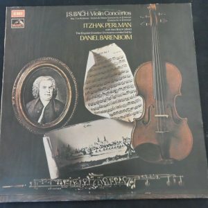 Bach – Violin Concertos Barenboim Black Perlman EMI ASD 3076 lp ex