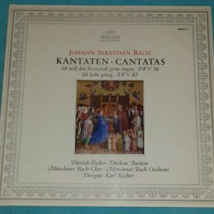 Bach cantatas 56 & 82 Fischer-Dieskau  karl richter  Archiv 198 477 LP EX