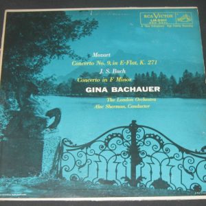 Bachauer / Sherman – Mozart / Bach Concerto RCA LM 2011 lp 1956