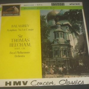 Balakirev Symphony No. 1 Beecham  HMV SXLP 30002 LP EX