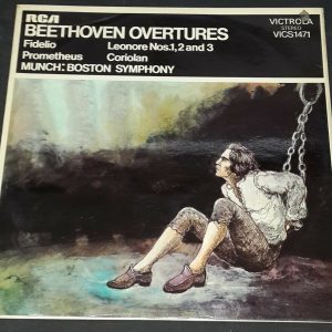 Beethoven Overtures Boston Symphony Orchestra Charles Munch RCA VICS 1471 lp EX