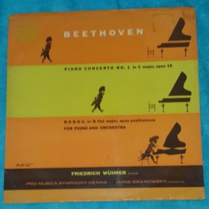 Beethoven Piano Concerto Swarowsky Wuhrer Vox PL 8400 lp 1954