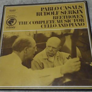 Beethoven Sonatas Casals Serkin Columbia Odyssey ‎ 32 36 0016 3 lp Box EX