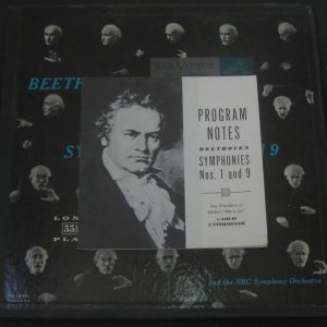 Beethoven Symphony No. 1 & 9 Toscanini RCA LM 6009 2 LP Box 50’s