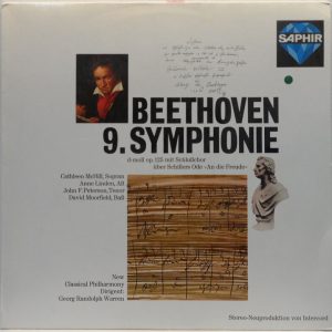Beethoven – Symphony No. 9 LP Cathleen McHill / Anne Linden New Classical Phil.