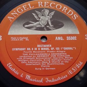 Beethoven Symphony No.9 / 8  Schwarzkopf Karajan  Angel  3544 B 2 LP Box LP 50’s