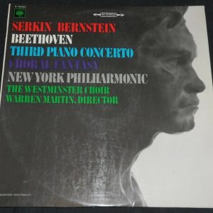 Beethoven Third Piano Concerto / Choral Fantasy Bernstein Serkin CBS lp ED1