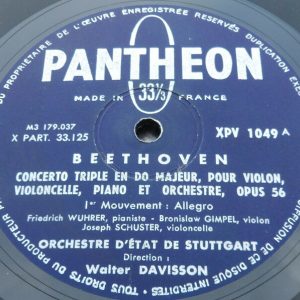 Beethoven – Triple Concerto WUHRER GIMPEL SCHUSTER VOX PANTHEON XPV 1049 lp 10