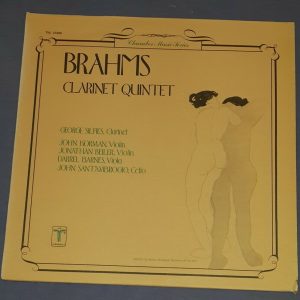 Brahms – Clarinet Quintet George Silfies Turnabout – TVC 37000 LP EX-