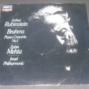 Brahms Piano Concerto No. 1 Rubinstein / Mehta LONDON JL 41069 lp EX