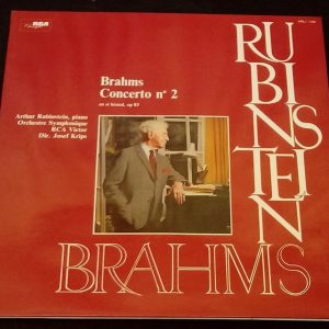 Brahms Piano Concerto No. 2 Krips Rubinstein RCA ARL1 1165 lp EX