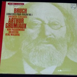 Bruch Violin Concerto Scottish Fantasy Wallberg Grumiaux Philips 6500 780 lp EX
